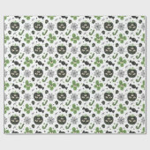 Moderne 3-ogige pompoen en vleermuizen patroon Hal Cadeaupapier (Vlak)