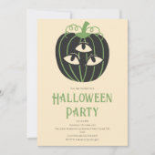 Moderne 3-ogige pompoen Halloween Party Kaart (Voorkant)