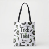 Moderne 3-ogige pompoen Spooky Kinderen Halloween Tote Bag (Voorkant)
