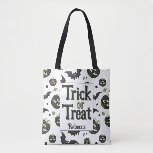 Moderne 3-ogige pompoen Spooky Kinderen Halloween Tote Bag (Voorkant)