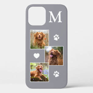 Moderne 3 Photo Collage Gray Pet Dog Case-Mate iPhone Case