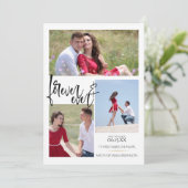 Moderne 3 Photo Template Minimalist Bewaar de datu Kaart (Staand voorkant)