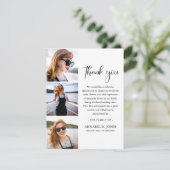 Moderne 3 x Foto Funeral Sympathie Bedankkaart (Staand voorkant)