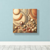 Moderne 3D Abstracte Geometrische Kunst - Gelaagde Canvas Afdruk (Insitu (Houten vloer))