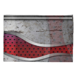 Moderne 3D Abstracte minimalistische, rode/grijze  Kussensloop