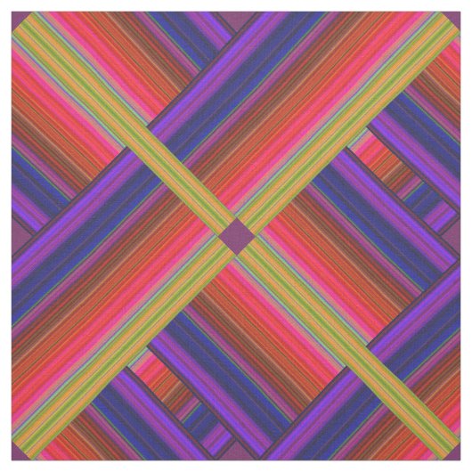 Moderne 3D-Abstracte regenboogverbinding Stof (Swatch)