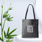 Moderne 3D Black Professional Business QR-code Tote Bag