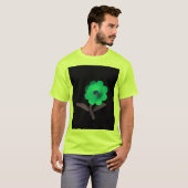 Moderne 3D blauwe bloem ontwerp. T-shirt (Voorkant volledig)