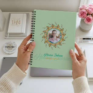 Moderne 3D Blush Oranje Bloemrijke Mandala Doodle Notitieboek
