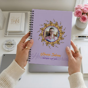 Moderne 3D Blush Oranje Bloemrijke Mandala Doodle Notitieboek