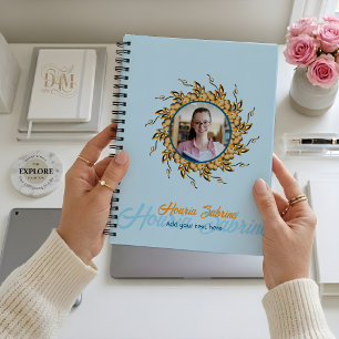 Moderne 3D Blush Oranje Bloemrijke Mandala Doodle Notitieboek
