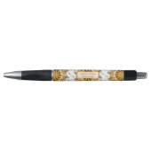 Moderne 3D Blush Oranje Bloemrijke Mandala Doodle Pen (Voorkant)