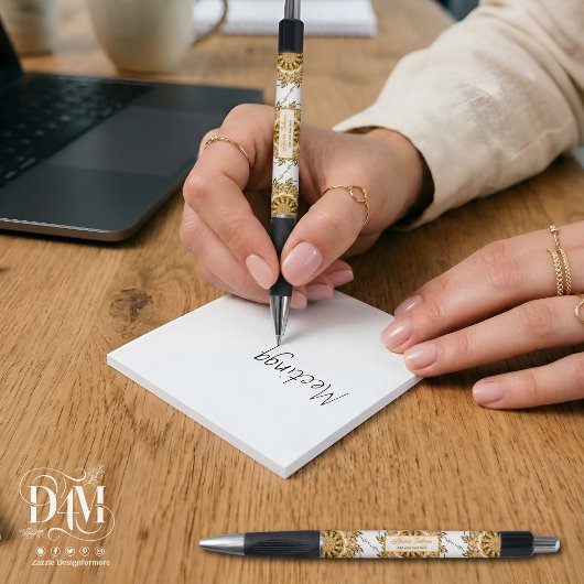 Moderne 3D Blush Oranje Bloemrijke Mandala Doodle Pen
