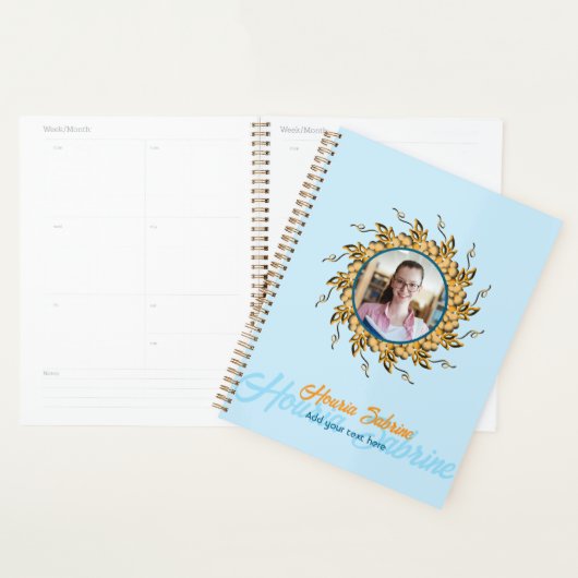 Moderne 3D Blush Oranje Bloemrijke Mandala Doodle Planner (Display)