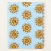Moderne 3D Blush Oranje Bloemrijke Mandala Doodle Planner (Achterkant)
