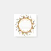 Moderne 3D Blush Oranje Bloemrijke Mandala Doodle Post-it® Notes (Voorkant)