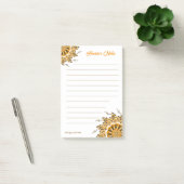 Moderne 3D Blush Oranje Bloemrijke Mandala Doodle Post-it® Notes (Kantoor)
