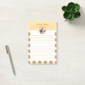 Moderne 3D Blush Oranje Bloemrijke Mandala Doodle Post-it® Notes (Kantoor)