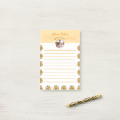 Moderne 3D Blush Oranje Bloemrijke Mandala Doodle Post-it® Notes (Op bureau)