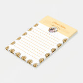Moderne 3D Blush Oranje Bloemrijke Mandala Doodle Post-it® Notes (Schuin)