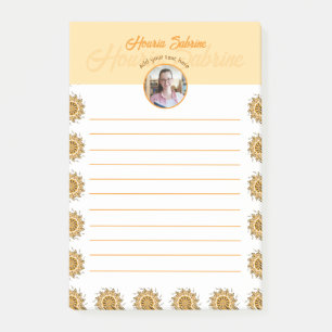 Moderne 3D Blush Oranje Bloemrijke Mandala Doodle Post-it® Notes