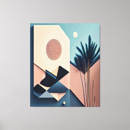 Moderne 3D Boho minimalistische Abstracte kunst Canvas Afdruk (Voorkant)