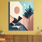 Moderne 3D Boho minimalistische Abstracte kunst Canvas Afdruk (Insitu (Woonkamer))