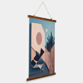 Moderne 3D Boho minimalistische Abstracte kunst Hangend Wandkleed (Gebogen)