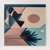 Moderne 3D Boho Minimalistische Abstracte Kunst Legpuzzel (Horizontaal)