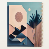 Moderne 3D Boho minimalistische Abstracte kunst Planner (Achterkant)