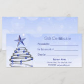 Moderne 3D Chrome - kerstboomcadeaubon (Voorkant / Achterkant)