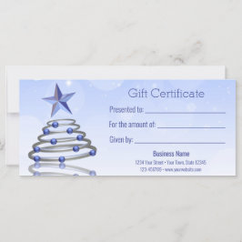 Moderne 3D Chrome - kerstboomcadeaubon