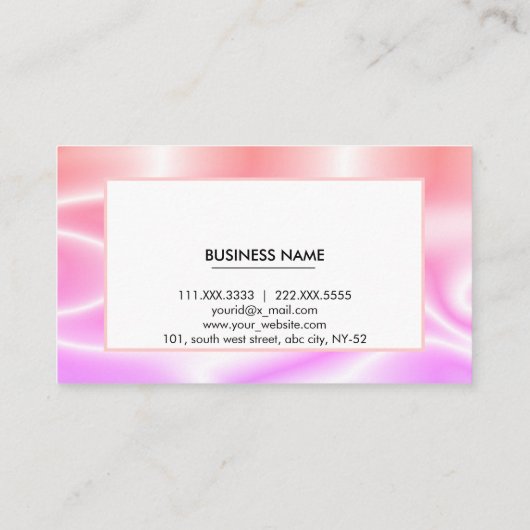 Moderne 3D Designed Interior Designer Visitekaartje (Achterkant)