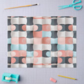 Moderne 3D gebogen geometrische illusiepatroon Tissuepapier (Craft)