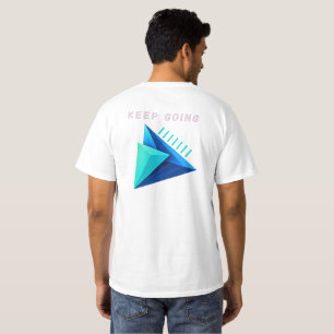 Moderne 3D Geometrische Blijf Doorgaan T-Shirt