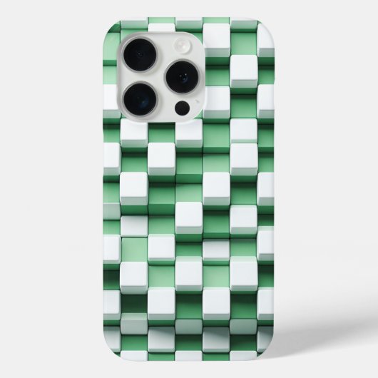 Moderne 3D geometrische kubushoes - Mintgroen & Wi Case-Mate iPhone Case (Achterkant)