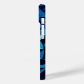 Moderne 3D geometrische lotus telefoonhoes felblau Case-Mate iPhone Case (Achterkant / Links)