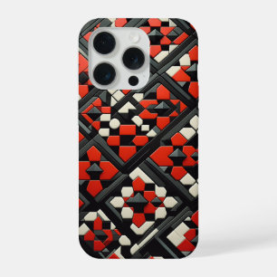 Moderne 3D Geometrische Mandala Hoes - Krachtig Ro iPhone 15 Pro Case
