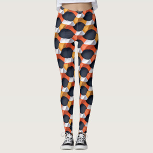 Moderne 3D-golf geometrisch patroon in felle kleur Leggings