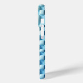 Moderne 3D-golvende blauwe en crème telefoonhoes - Case-Mate iPhone Case (Achterkant / Links)