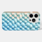 Moderne 3D-golvende blauwe en crème telefoonhoes - Case-Mate iPhone Case (Achterkant (horizontaal))