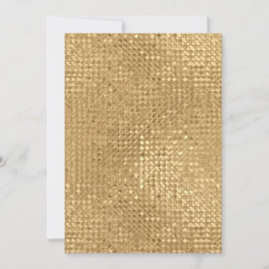 Moderne 3D Gouden Glitter Lief 16e Verjaardag Kaart (Achterkant)