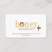 Moderne 3D Honey Hexagon Queen Bee Apiary Beekeepe Visitekaartje (Voorkant)