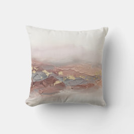 Moderne 3D Impasto Blush Terracotta Goud Kussen