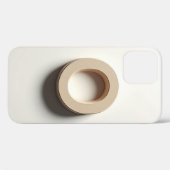 Moderne 3D Letter O Minimalistische Beige Textuur  Case-Mate iPhone Case (Achterkant (horizontaal))