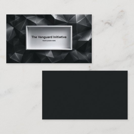 Moderne 3D Low Poly geometrische Visitekaartje (Voorkant / Achterkant)