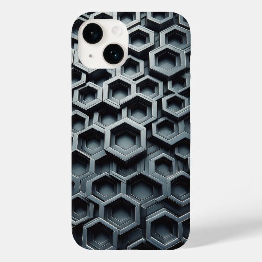 Moderne 3D metalen zeshoekige telefoonhoes - Indus Case-Mate iPhone Case (Achterkant)