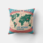 Moderne 3D Mom Art: "Elke dag hou ik van je" Kussen (Achterkant)