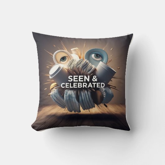 Moderne 3D Mom Art: "Elke dag hou ik van je" Kussen (Voorkant)