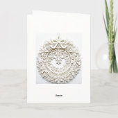 Moderne 3D-papiergesneden krans Kerstmis Kaart (Achterkant)